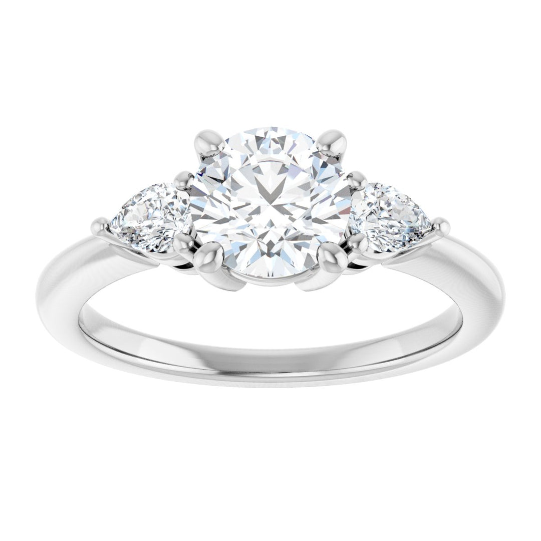 14K Gold 1 1/4-1 3/4 Carat Luxury Lab-Grown Diamond Three-Stone Engagement Ring