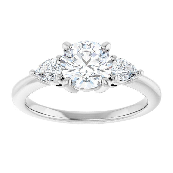 14K Gold 1 1/4-1 3/4 Carat Luxury Lab-Grown Diamond Three-Stone Engagement Ring