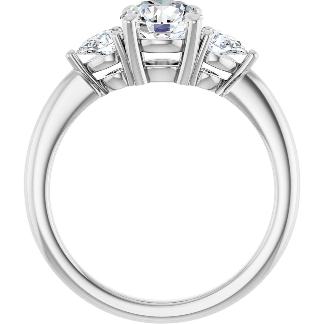 14K Gold 1 1/4-1 3/4 Carat Luxury Lab-Grown Diamond Three-Stone Engagement Ring