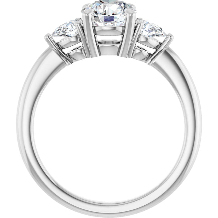 14K Gold 1 1/4-1 3/4 Carat Luxury Lab-Grown Diamond Three-Stone Engagement Ring