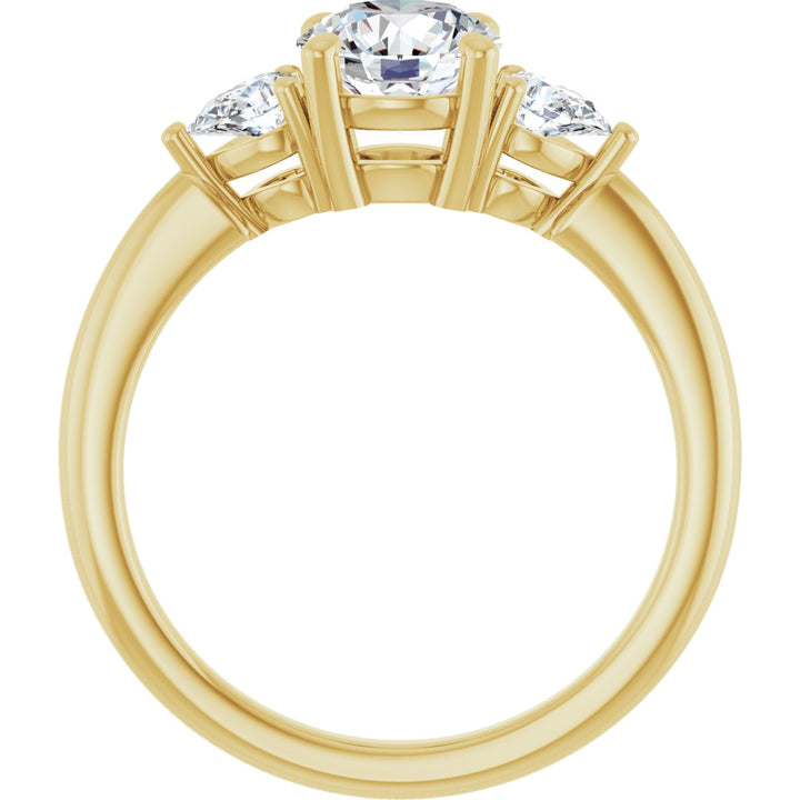14K Gold 1 1/4-1 3/4 Carat Luxury Lab-Grown Diamond Three-Stone Engagement Ring