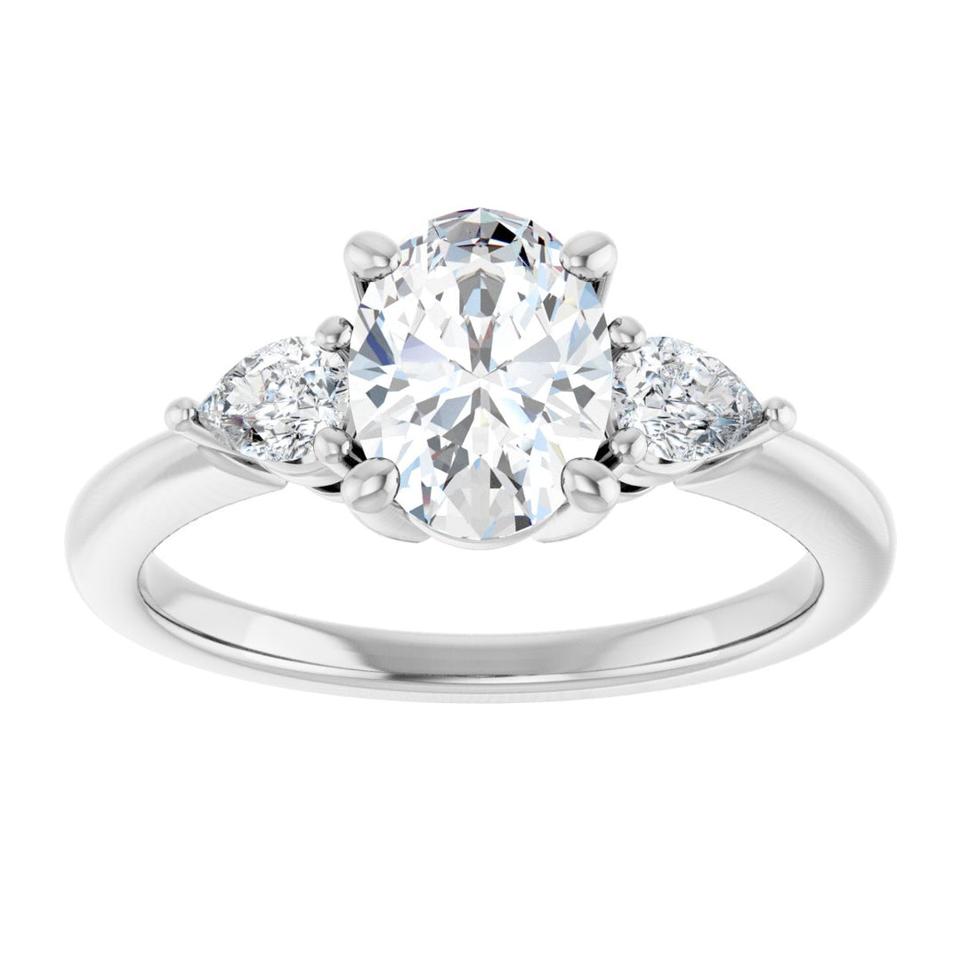 14K Gold 1 1/4-1 3/4 Carat Luxury Lab-Grown Diamond Three-Stone Engagement Ring