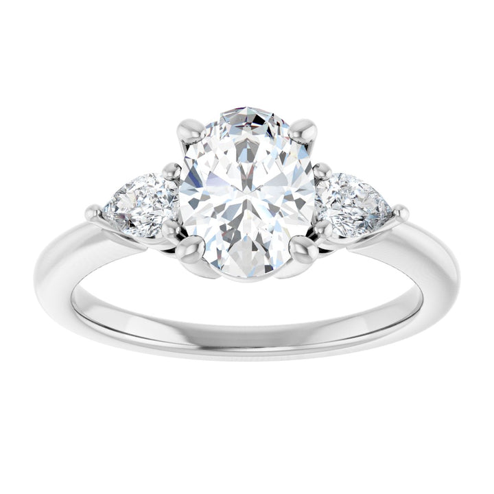 14K Gold 1 1/4-1 3/4 Carat Luxury Lab-Grown Diamond Three-Stone Engagement Ring
