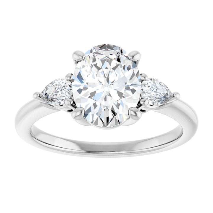 14K Gold 1 1/4-1 3/4 Carat Luxury Lab-Grown Diamond Three-Stone Engagement Ring