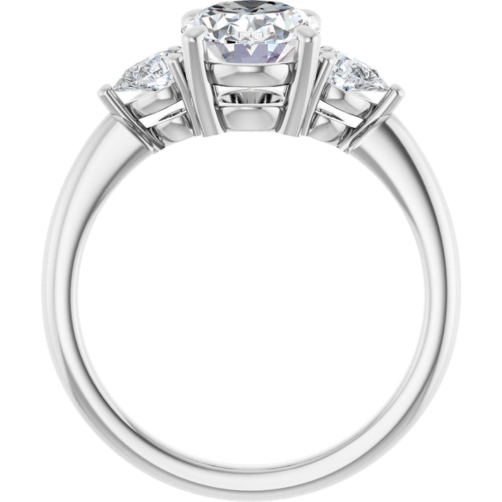 14K Gold 1 1/4-1 3/4 Carat Luxury Lab-Grown Diamond Three-Stone Engagement Ring